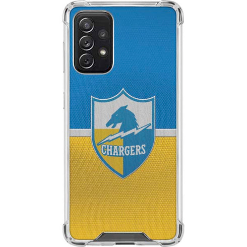 NFL Los Angeles Chargers Vintage Galaxy A72 5G Clear Case